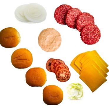 Quality Food Grass Fed Beef Burger (6 Pcs Of 80g) Box